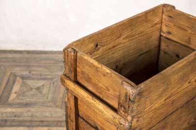 vintage rustic log box